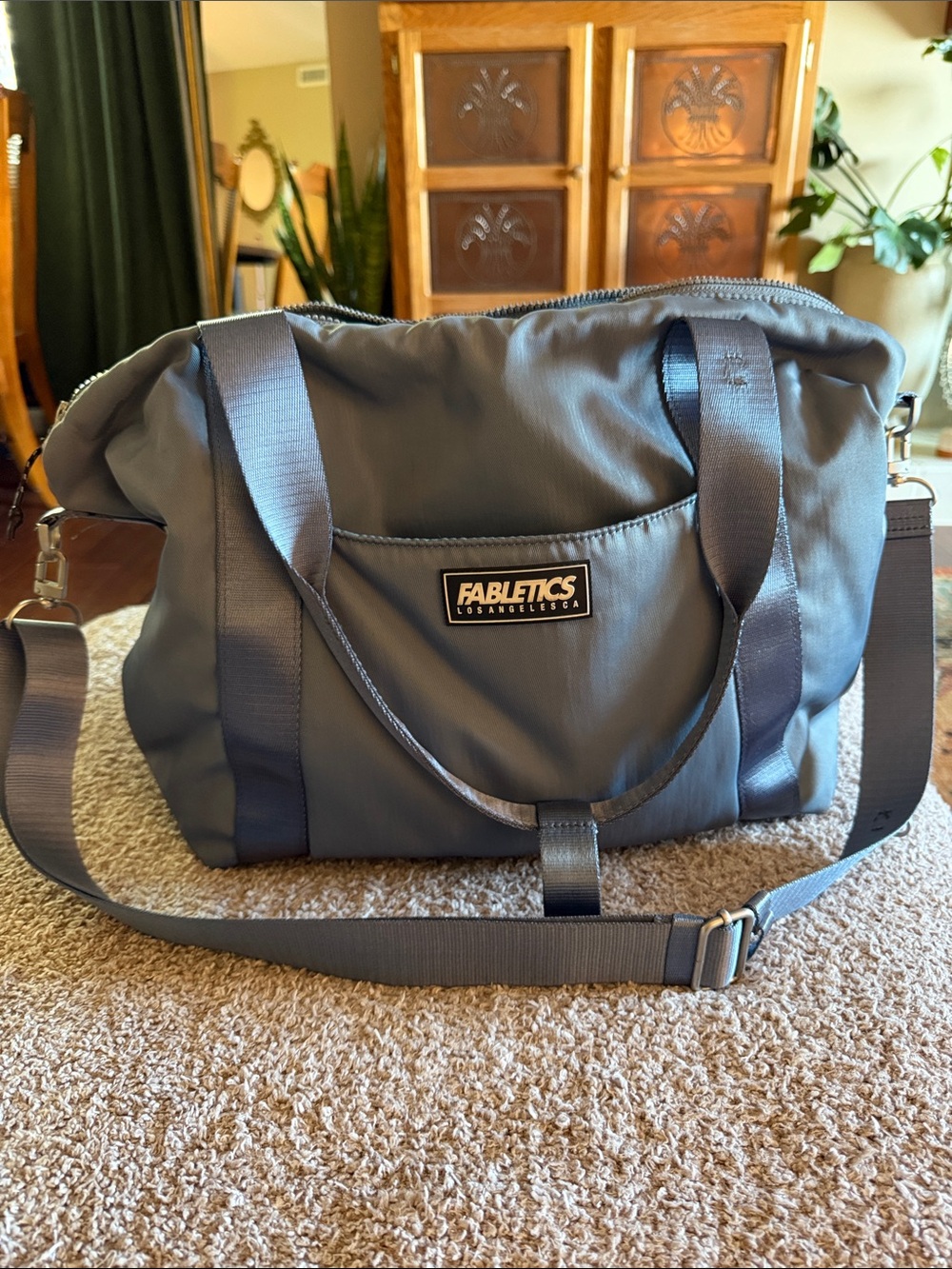 Fabletics Slate Duffel with Removable Strap